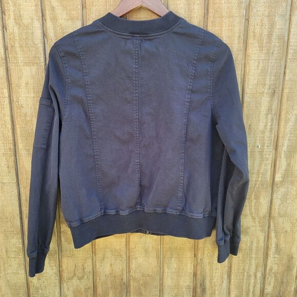 Fresh Produce Black Priya Bomber Full Zip Jacket Womens Size S - Picture 6 of 10